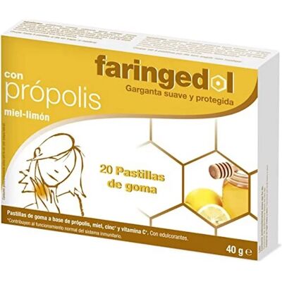 FAES Farma Faringedol Miel de Limón - Pastillas para la garganta FAES Farma Faringedol Miel de Limón - Pastillas para la garganta