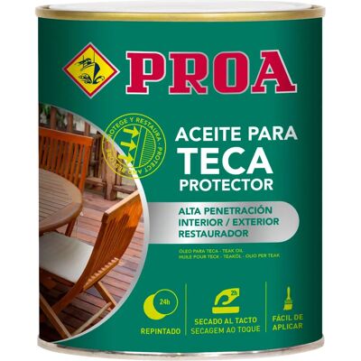 Óleo de Teca Proa - Protege e Restaura - 0,75L Óleo de Teca Proa - Protege e Restaura - 0,75L