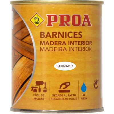 Proa Verniz de Madeira Interior - Acabamento Satinado - 0,75L Proa Verniz de Madeira Interior - Acabamento Satinado - 0,75L