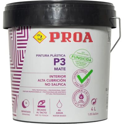 PROA Binnen matte verf - Hoge Dekking - Muren Plafonds PROA Binnen matte verf - Hoge Dekking - Muren Plafonds