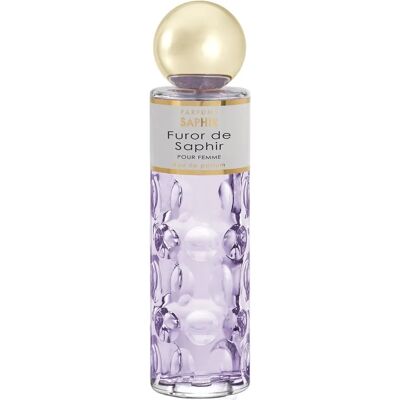 Saphir Furor Eau de Parfum para Mulheres - Fresco, Natural, 200ml Saphir Furor Eau de Parfum para Mulheres - Fresco, Natural, 200ml