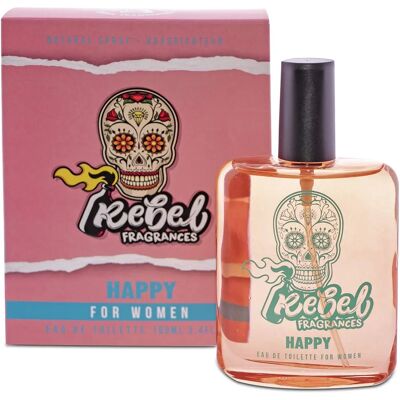Rebel Rebel Happy Women Eau De Toilette - 100ml - Fragancia Floral Fresca Rebel Rebel Happy Women Eau De Toilette - 100ml - Fragancia Floral Fresca