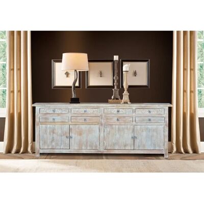 Giner y Colomer Credenza - Bois de Mangue - 4 Portes 8 Tiroirs - Publicité Giner y Colomer Credenza - Bois de Mangue - 4 Portes 8 Tiroirs - Publicité