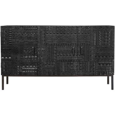 Giner y Colomer Komoda z drewna mango - Ciemny orzech - 85x40x150 cm Giner y Colomer Komoda z drewna mango - Ciemny orzech - 85x40x150 cm