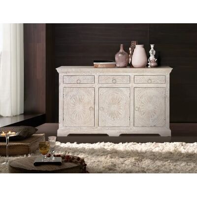 Giner y Colomer Mango Credenza - Vintage Valkoinen - 150x90x40cm Giner y Colomer Mango Credenza - Vintage Valkoinen - 150x90x40cm