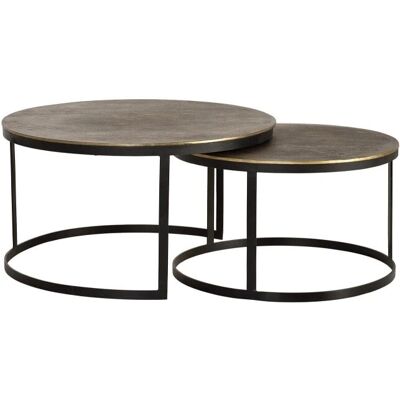 Giner y Colomer Ensemble de Tables Basses en Bronze et Or - Publicité Giner y Colomer Ensemble de Tables Basses en Bronze et Or - Publicité