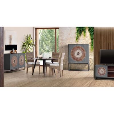 Giner y Colomer Szafka z drewna mango - Ręcznie rzeźbione drzwi, 142x40x107 Giner y Colomer Szafka z drewna mango - Ręcznie rzeźbione drzwi, 142x40x107