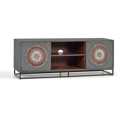 Giner y Colomer Szafka RTV z mango - Wielokolorowa - 56x40x150 Giner y Colomer Szafka RTV z mango - Wielokolorowa - 56x40x150