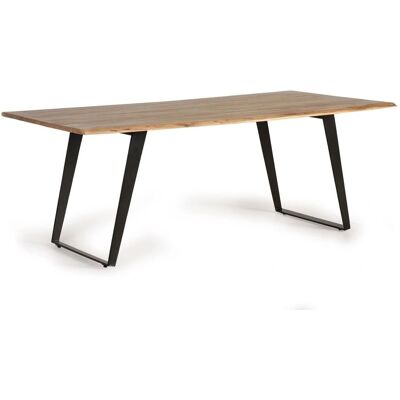 Stół Jadalniany z Drewna Akacji Giner Y Colomer - Brązowy - 76x205x100 - Wewnątrz Stół Jadalniany z Drewna Akacji Giner Y Colomer - Brązowy - 76x205x100 - Wewnątrz