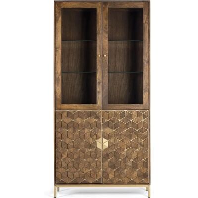 Giner y Colomer Mangopuusta ja Metallista Vitriini - 200x40x100 Giner y Colomer Mangopuusta ja Metallista Vitriini - 200x40x100