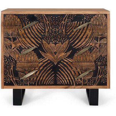 Giner y Colomer Commode en Bois d'Acacia - Chest of drawers - Publicité Giner y Colomer Commode en Bois d'Acacia - Chest of drawers - Publicité