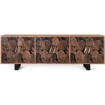 Giner Y Colomer Credence en Acacia Massif à 6 Portes - Credenza - Publicité Giner Y Colomer Credence en Acacia Massif à 6 Portes - Credenza - Publicité
