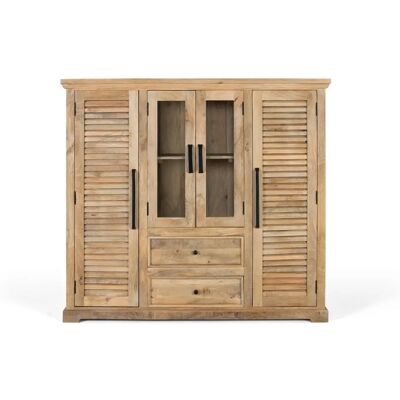 Credence en bois de mangue GINER Y COLOMER - Design rustique - Publicité Credence en bois de mangue GINER Y COLOMER - Design rustique - Publicité