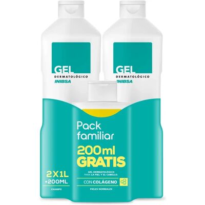 Pack de Gel Dermatológico y Champú con Colágeno - Inibsa Pack de Gel Dermatológico y Champú con Colágeno - Inibsa