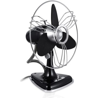 HJM VM553 Ventilador Vintage - 3 Velocidades - Oscilante - 35W - Metal Negro HJM VM553 Ventilador Vintage - 3 Velocidades - Oscilante - 35W - Metal Negro