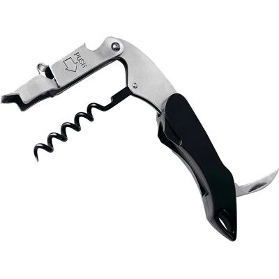 BOJ Modell 09959 - Doppelimpulsvinöppnare mit Cutter & Kapselheber - Schwarz BOJ Modell 09959 - Doppelimpulsvinöppnare mit Cutter & Kapselheber - Schwarz