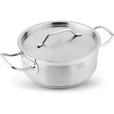 Olla de Acero Inoxidable Premium Boj - 28cm - Gris - Cazuela Olla de Acero Inoxidable Premium Boj - 28cm - Gris - Cazuela