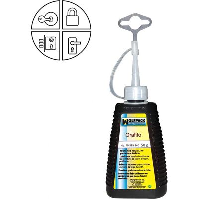 Wolfpack Polvere di grafite - Lubrificante per serrature 50g Wolfpack Polvere di grafite - Lubrificante per serrature 50g