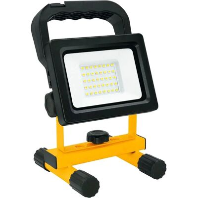 Projecteur LED Portable Rechargeable Matel - 2 Modes IP54 - Publicité Projecteur LED Portable Rechargeable Matel - 2 Modes IP54 - Publicité