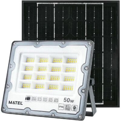 Matel - 50W 3CCT IP65 Projecteur LED Solaire Extérieur - Publicité Matel - 50W 3CCT IP65 Projecteur LED Solaire Extérieur - Publicité