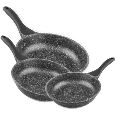 Ensemble de Poêles Supreme - Pierre pour induction 18-22-26 cm - Publicité Ensemble de Poêles Supreme - Pierre pour induction 18-22-26 cm - Publicité