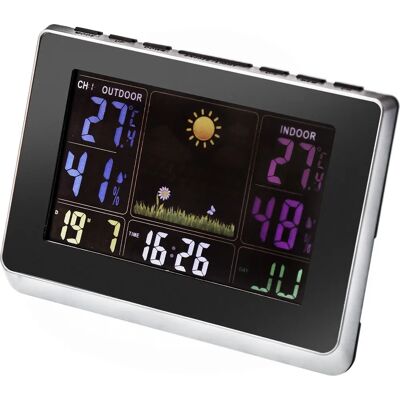 Station météo intérieure/extérieure Kuken - Écran LCD couleur, USB, Température - Publicité Station météo intérieure/extérieure Kuken - Écran LCD couleur, USB, Température - Publicité