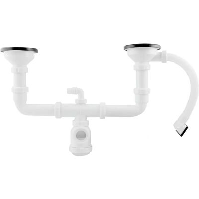 Artic Siphon Double avec Trop-plein - 1 1/2 - Siphon d'Évier - Publicité Artic Siphon Double avec Trop-plein - 1 1/2 - Siphon d'Évier - Publicité