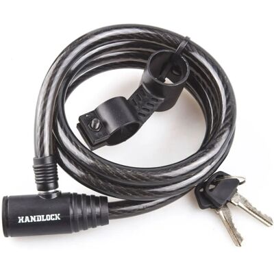 HANDLOCK - 1.2x180 cm spiral cable lock - Noir - 180 cm - Cable lock - Publicité HANDLOCK - 1.2x180 cm spiral cable lock - Noir - 180 cm - Cable lock - Publicité