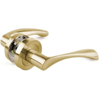 HANDLOCK - Rosette en Aluminium Courbée - Or mat - Poignée de porte - Publicité HANDLOCK - Rosette en Aluminium Courbée - Or mat - Poignée de porte - Publicité