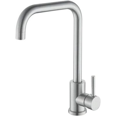 Mitigeur Monomand Artic Nickel - Finition Inox - Cartouche en Céramique - Contrôle Max de la Température - Robinet de Cuisine - Publicité Mitigeur Monomand Artic Nickel - Finition Inox - Cartouche en Céramique - Contrôle Max de la Température - Robinet de Cuisine - Publicité