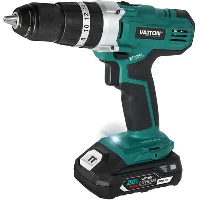Trapano percussore Vatton 20V - 16 impostazioni, 3-in-1 Trapano percussore Vatton 20V - 16 impostazioni, 3-in-1