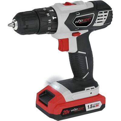 WORGRIP - Taladro Percutor Inalámbrico - 20V 1.5AH WORGRIP - Taladro Percutor Inalámbrico - 20V 1.5AH