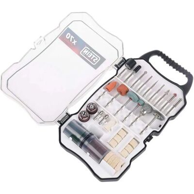 Juego de 70 accesorios Stein para mini taladro Juego de 70 accesorios Stein para mini taladro