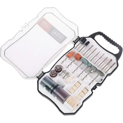 Ensemble de 70 accessoires Stein pour mini perceuse - Publicité Ensemble de 70 accessoires Stein pour mini perceuse - Publicité