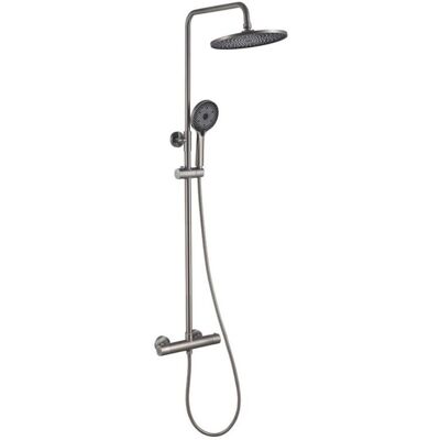 Artic Barre de Bain Titanio Mat - Rociador Rond et Thermostat - Publicité Artic Barre de Bain Titanio Mat - Rociador Rond et Thermostat - Publicité