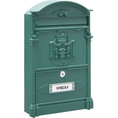 Arregui E-2613 Grüner Wandmontierter Aluminiumbriefkasten - Briefkasten Arregui E-2613 Grüner Wandmontierter Aluminiumbriefkasten - Briefkasten