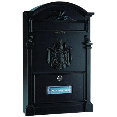 Arregui E2614 Schwarzer Wandmontierter Aluminiumbriefkasten Arregui E2614 Schwarzer Wandmontierter Aluminiumbriefkasten