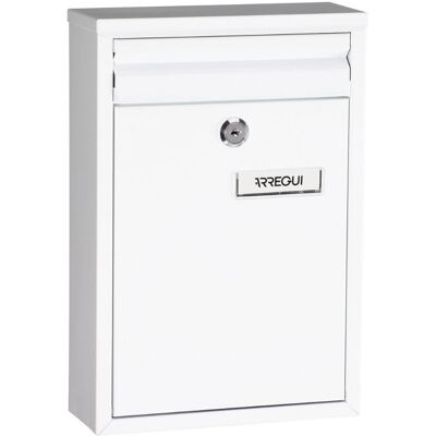 Arregui E-5751 Weiße Stahl Wandbriefkasten - Briefkasten Arregui E-5751 Weiße Stahl Wandbriefkasten - Briefkasten
