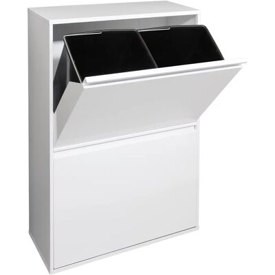 ARREGUI Basic CR601-B Cubos de Basura - 4 Cubos, Acero, Blanco ARREGUI Basic CR601-B Cubos de Basura - 4 Cubos, Acero, Blanco