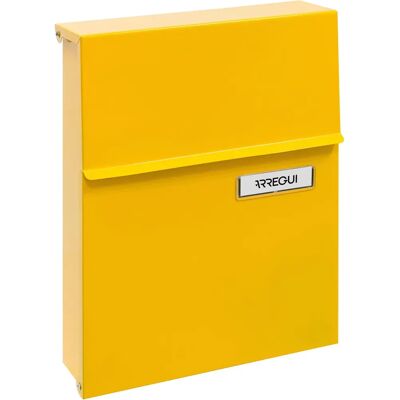 ARREGUI E6808 Yellow Wall-Mounted Steel Mailbox - Mail Slot, Lock ARREGUI E6808 Yellow Wall-Mounted Steel Mailbox - Mail Slot, Lock