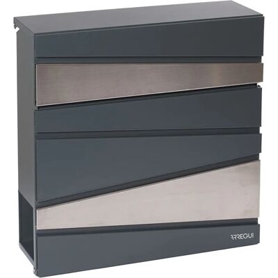 Arregui - Stahlschmuckbriefkasten mit Zeitungsfach Arregui - Stahlschmuckbriefkasten mit Zeitungsfach