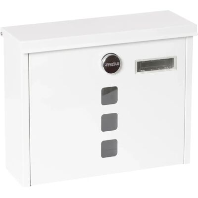 ARREGUI White Steel Mailbox E7101 - A4 Capacity, Lock, Wall Mount ARREGUI White Steel Mailbox E7101 - A4 Capacity, Lock, Wall Mount