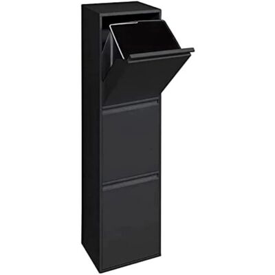 ARREGUI Basic CR306-B Cubo de reciclaje en acero 3 compartimentos - Interior ARREGUI Basic CR306-B Cubo de reciclaje en acero 3 compartimentos - Interior