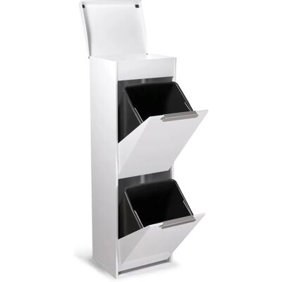 Recipiente de reciclagem em aço ARREGUI Ecoclas Plus - 2 compartimentos Recipiente de reciclagem em aço ARREGUI Ecoclas Plus - 2 compartimentos