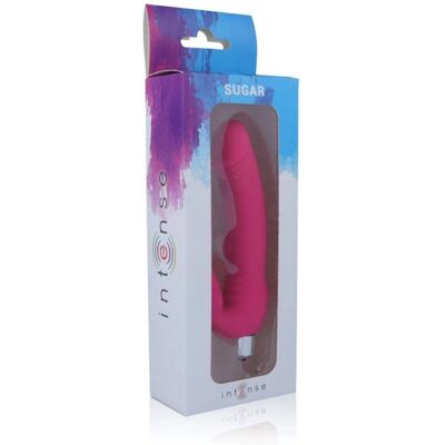Intense Fun Zucchero Sept Vitesses Silicone Rose - Vibromasseur - Publicité Intense Fun Zucchero Sept Vitesses Silicone Rose - Vibromasseur - Publicité