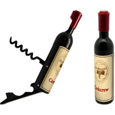 Vin Bouquet Coroa de garrafa em formato de garrafa - Saca-rolhas Vin Bouquet Coroa de garrafa em formato de garrafa - Saca-rolhas