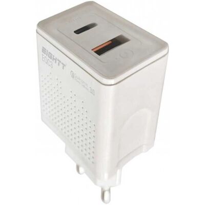 Chargeur Mur USB Eightt EQC3 - Charge Rapide - Prise EU - Publicité Chargeur Mur USB Eightt EQC3 - Charge Rapide - Prise EU - Publicité
