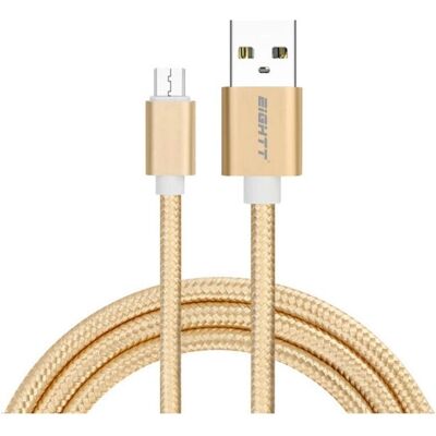 Câble USB Eightt ECM-1G - 1m, USB 2.0, Micro-USB B, Or - Câble USB - Publicité Câble USB Eightt ECM-1G - 1m, USB 2.0, Micro-USB B, Or - Câble USB - Publicité