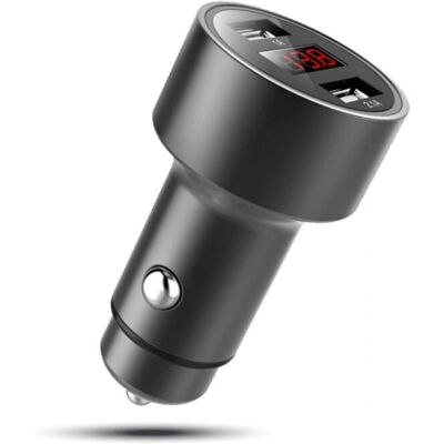Chargeur Auto Eightt ECC2 - Universel, USB x 2, 12W, Gris - Publicité Chargeur Auto Eightt ECC2 - Universel, USB x 2, 12W, Gris - Publicité