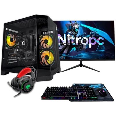 PC Gaming Nitropc Pack Silver - Ryzen 5 / i5, GTX 1650, 16GB RAM, 1TB SSD, Écran 24" - Publicité PC Gaming Nitropc Pack Silver - Ryzen 5 / i5, GTX 1650, 16GB RAM, 1TB SSD, Écran 24" - Publicité